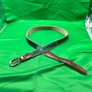 YRI  Green and blue Belt with brass Buckle